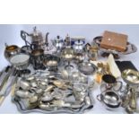 ART DECO STYLE - LARGE SILVER PLATE ASSORTMENT