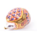 ROYAL CROWN DERBY BONE CHINA ORCHARD HEDGEHOG PAPERWEIGHT