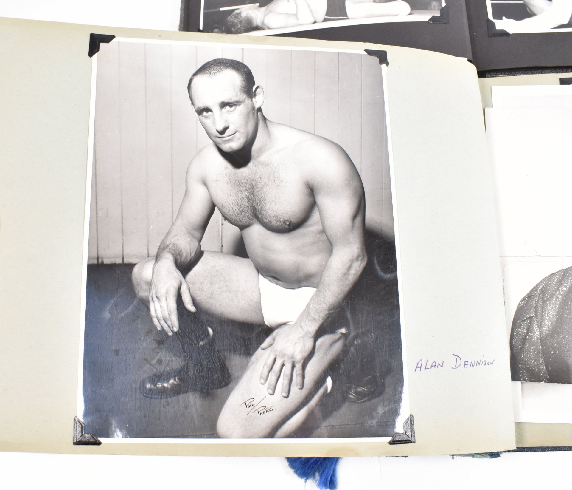 WRESTLING - TWO MID-CENTURY PHOTOGRAPH ALBUMS - Image 4 of 6