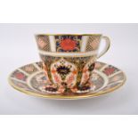 ROYAL CROWN DERBY - VINTAGE 'OLD IMARI' TEACUP & SAUCER