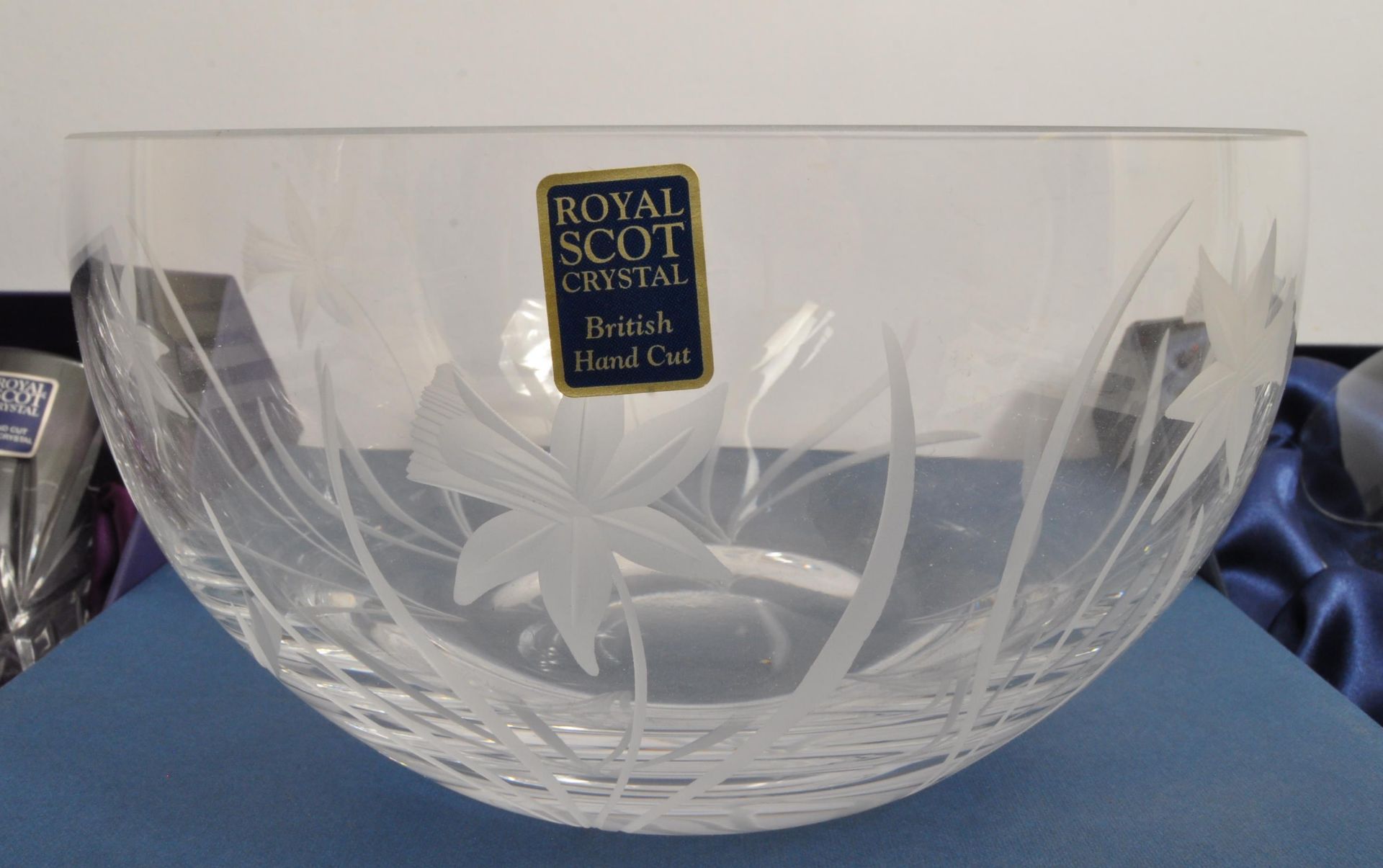 NOS ROYAL SCOT CRYSTAL HAND CUT CRUSTAL DRINKING GLASSES - Image 5 of 5
