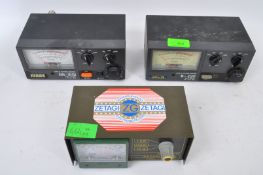 THREE RETRO VINTAGE RADIO POWER METERS