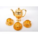 20TH CENTURY ROYAL WINTON CHINA GILT COFFEE SET