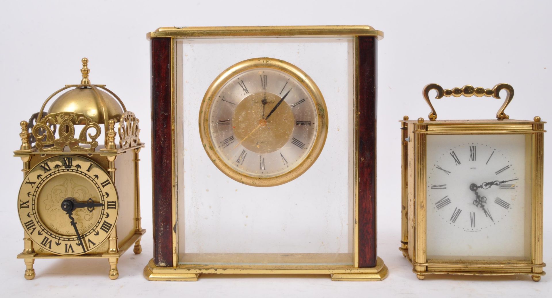 ASSORTMENT OF VINTAGE BRASS DESK CLOCK & ALARM CLOCKS - Image 5 of 5