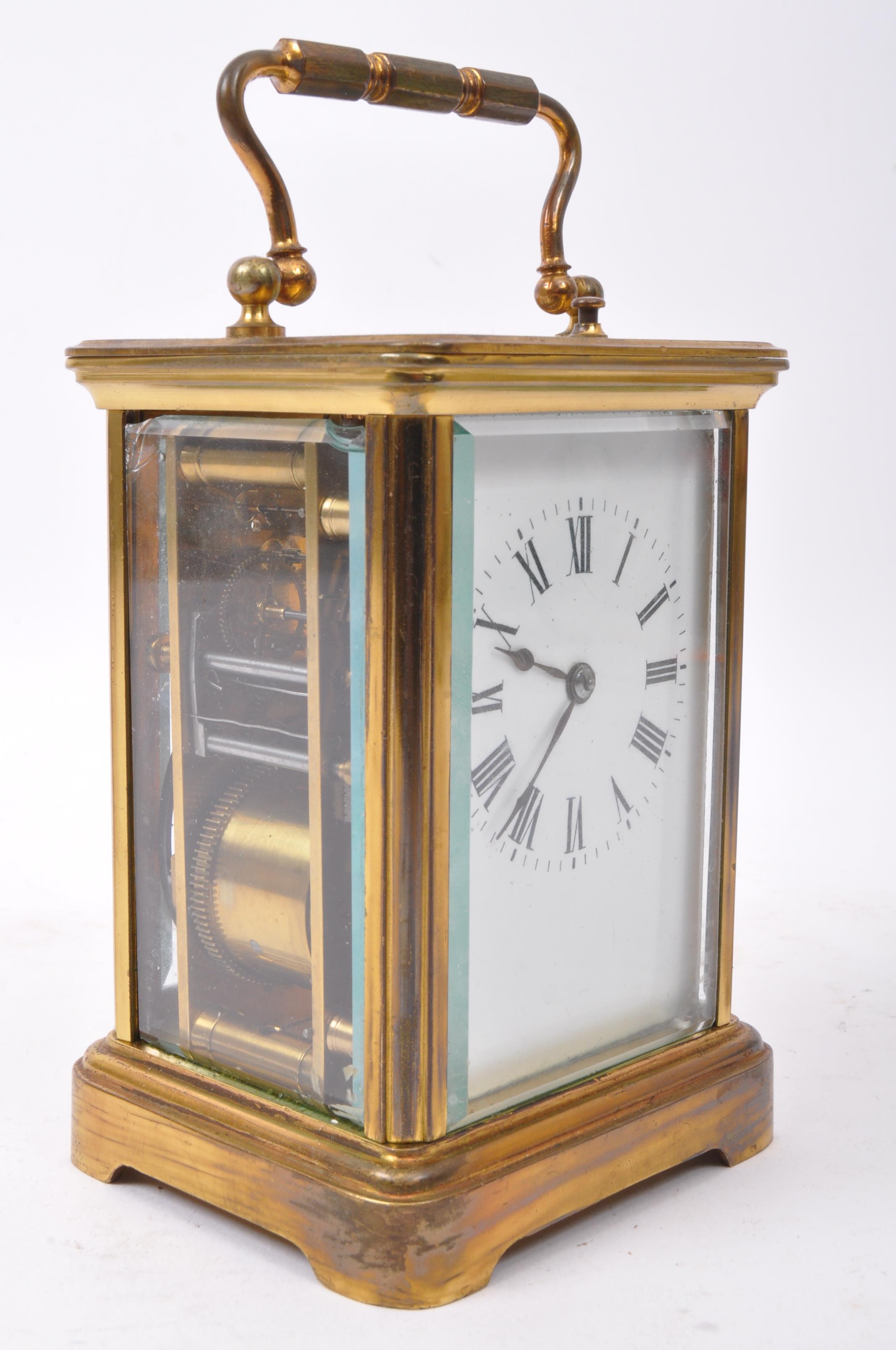 EARLY 20TH CENTURY BRASS CARRIAGE CLOCK