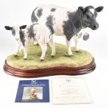 BORDER FINE ARTS BELGIAN BLUE COW & CALF - NOS LIMITED EDITION