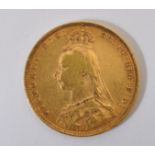 QUEEN VICTORIA 1889 22CT GOLD FULL SOVEREIGN