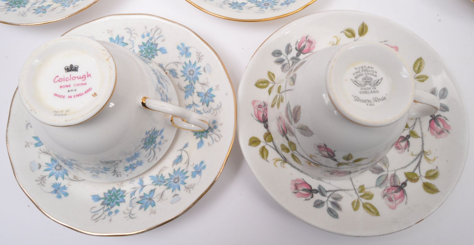 TWO VINTAGE BONE CHINA TEA SERVICES - TUSCAN & COLCLOUGH - Image 5 of 6