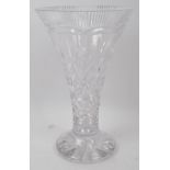 WATERFORD CRYSTAL NOS GLASS LISMORE STATEMENT VASE