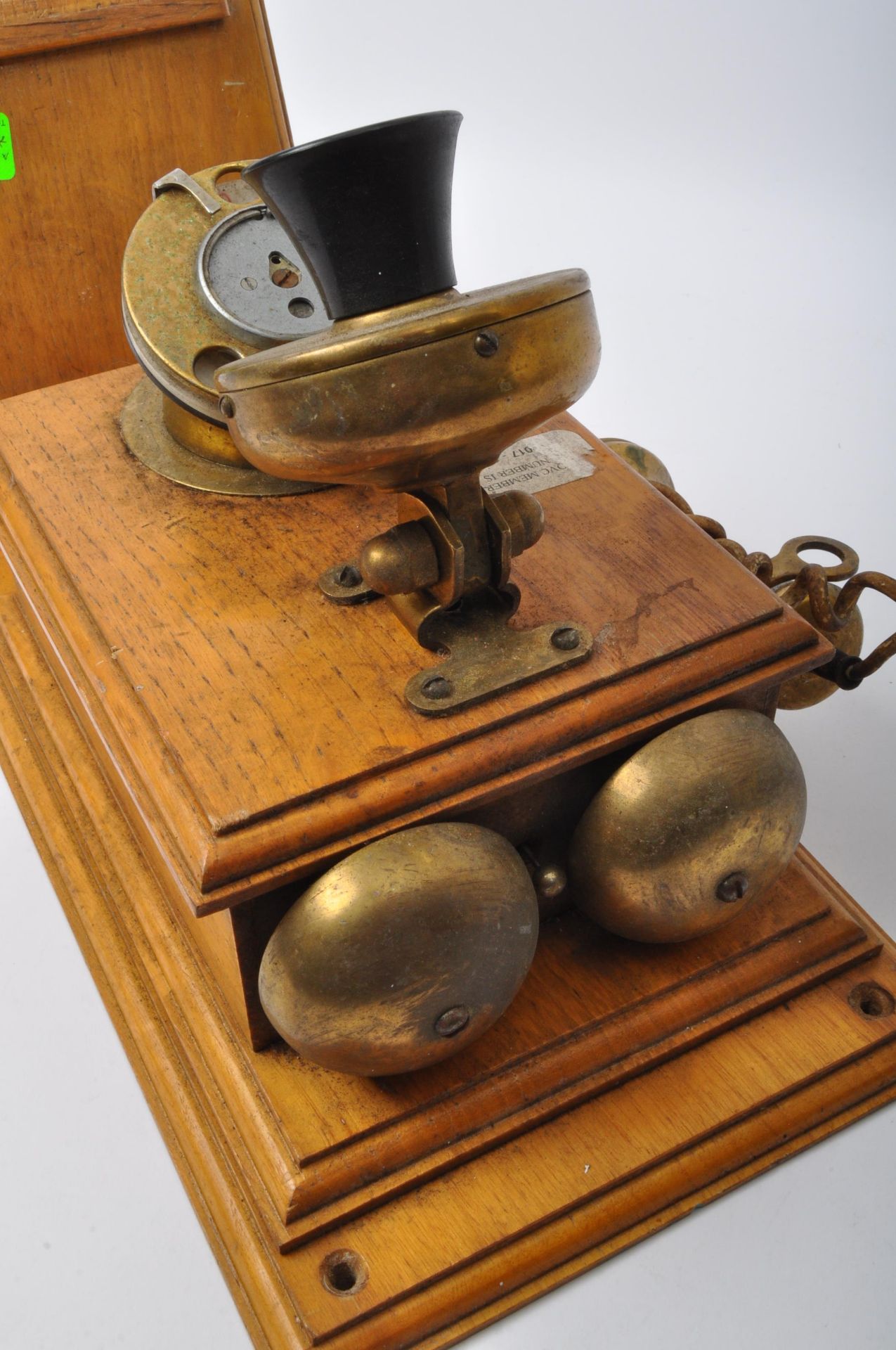 VINTAGE 1940S STYLE WALL MOUNTED WOODEN CASED TELEPHONE - Image 3 of 5