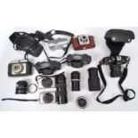 COLLECTION OF VINTAGE CAMERAS & LENSES