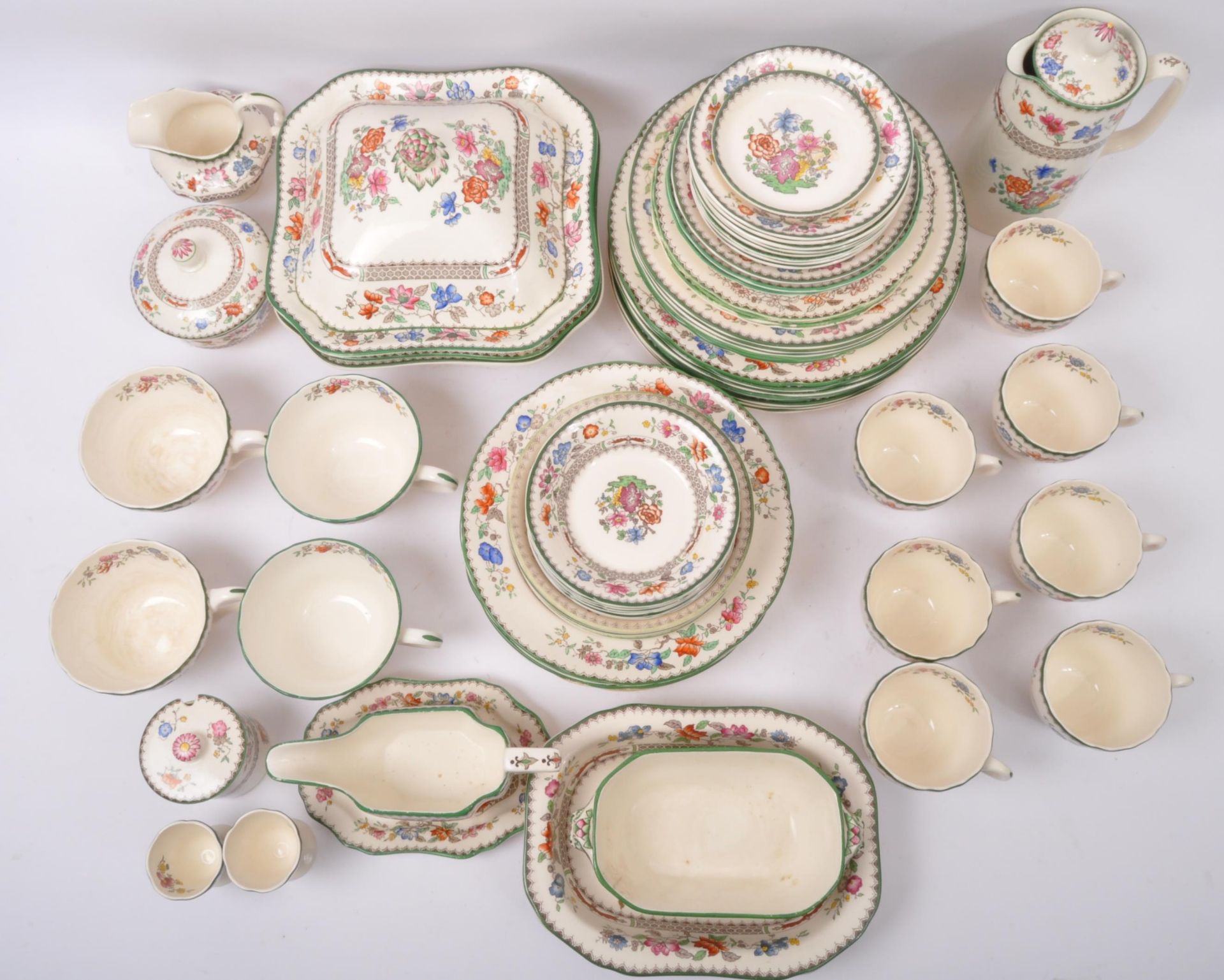 EARLY 20TH CENTURY COPELAND SPODE 'CHINESE ROSE' DINNERWARE - Image 3 of 8