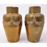 PAIR OF EARLY 20TH CENTURY GERMAN WMF ART NOUVEAU VASES