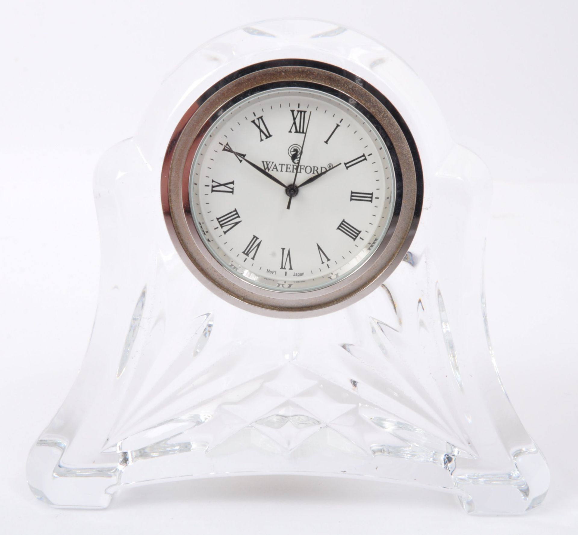 WATERFORD CRYSTAL GLASS NOS MANTEL CLOCK