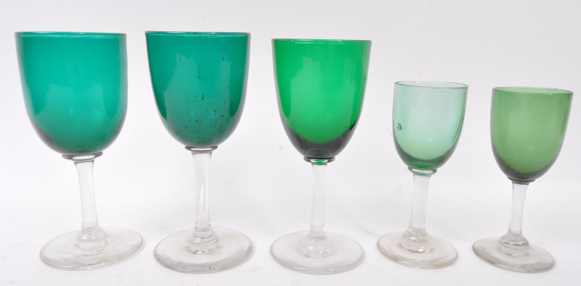 COLLECTION OF 19TH CENTURY GEORGE III BRISTOL GREEN GLASS - Image 4 of 5