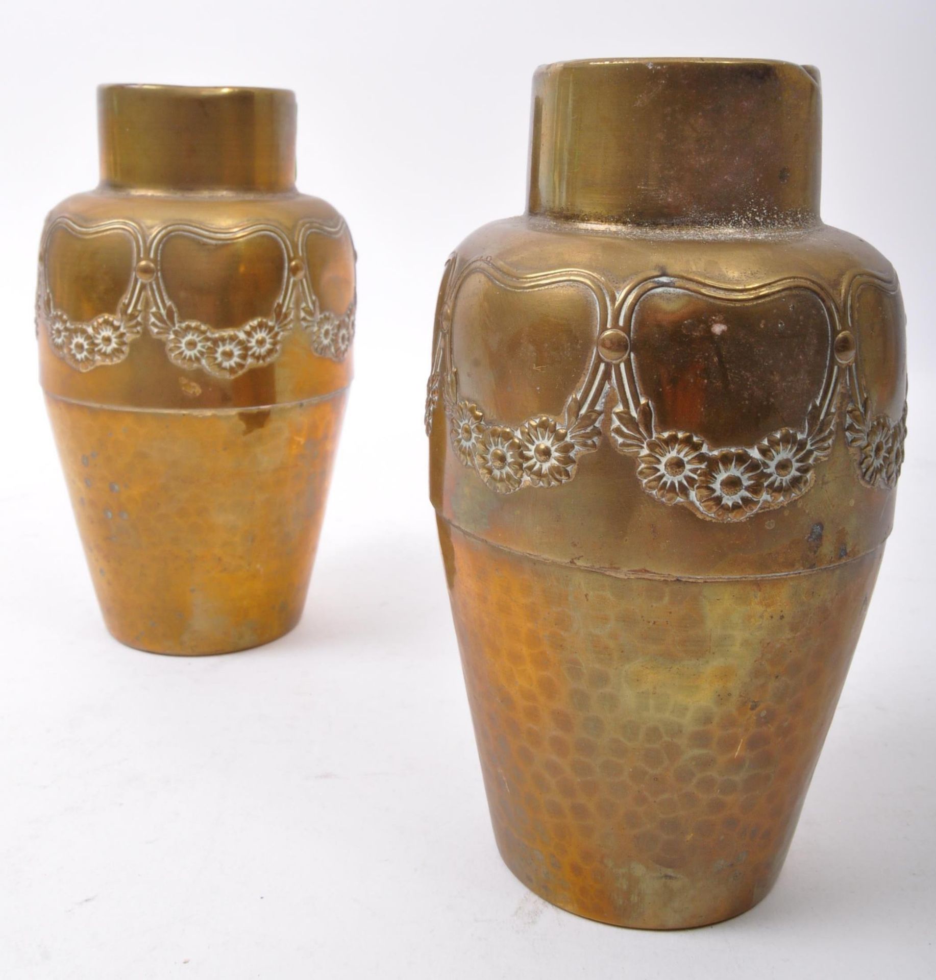 PAIR OF EARLY 20TH CENTURY GERMAN WMF ART NOUVEAU VASES - Image 2 of 6