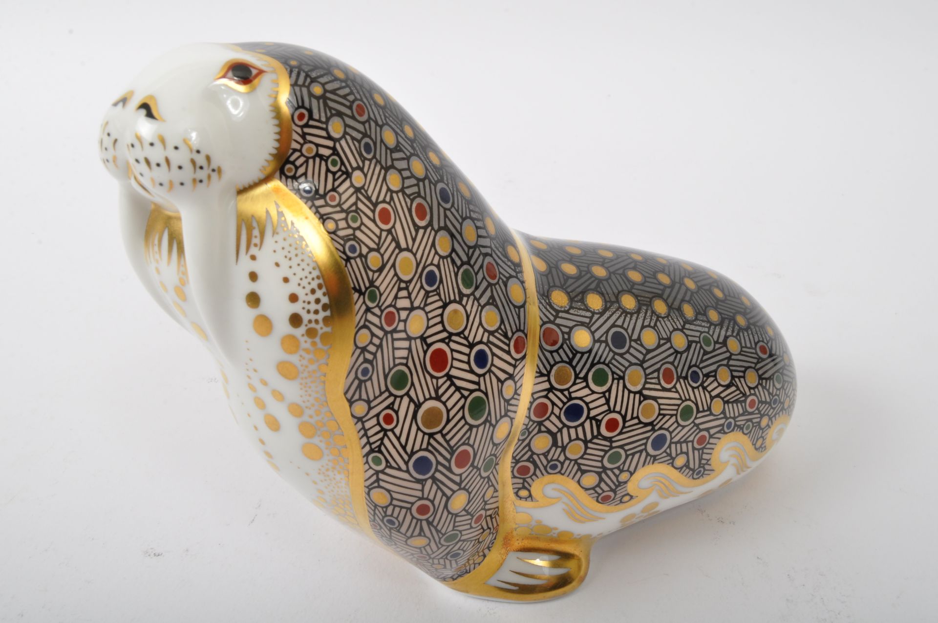 ROYAL CROWN DERBY - RUSSIAN WALRUS - BONE CHINA PAPERWEIGHT