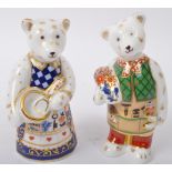 ROYAL CROWN DERBY - TWO VINTAGE TEDDY BEARS FIGURES