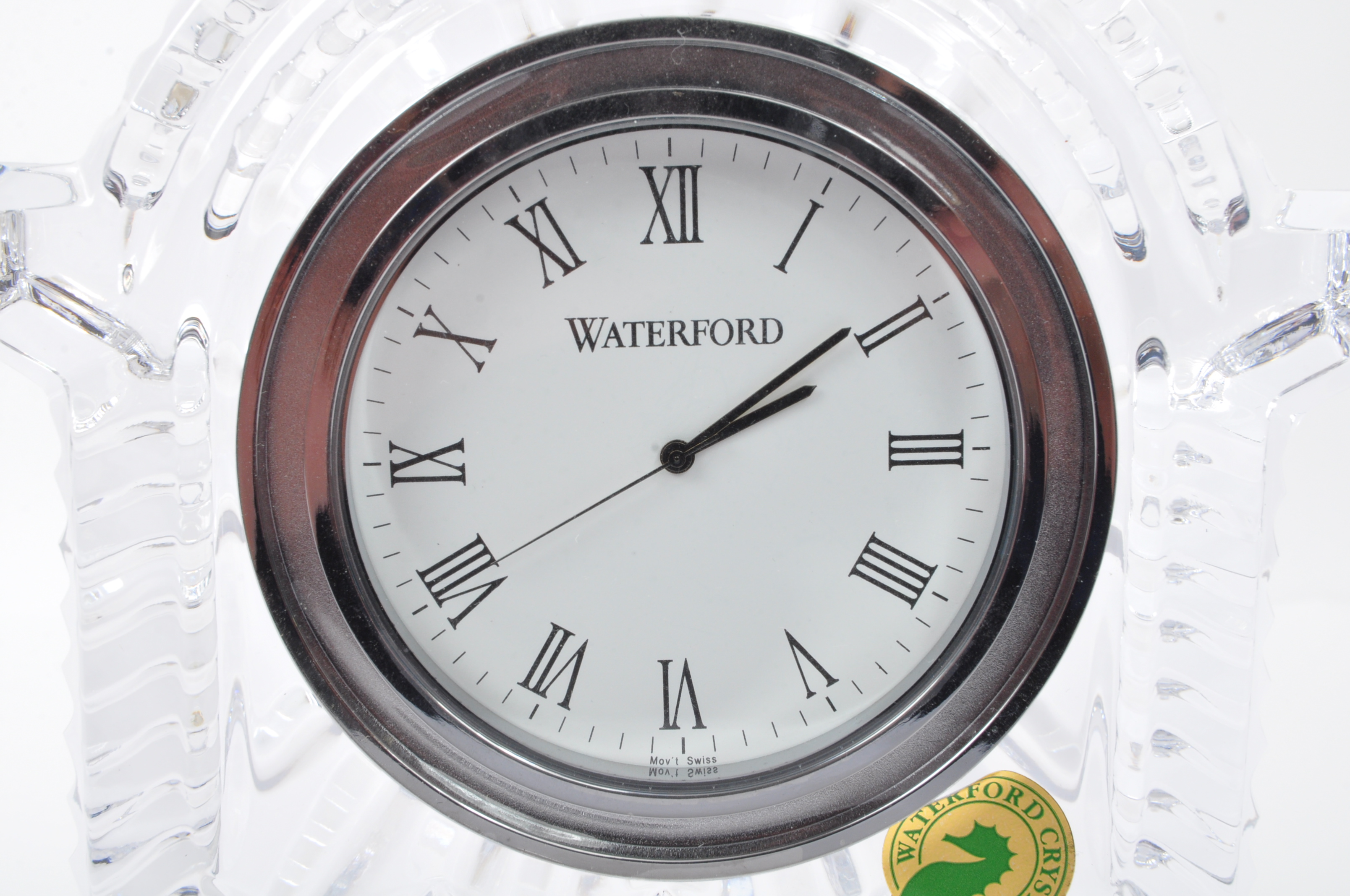 WATERFORD CRYSTAL GLASS NOS MANTEL CLOCK - Image 5 of 6