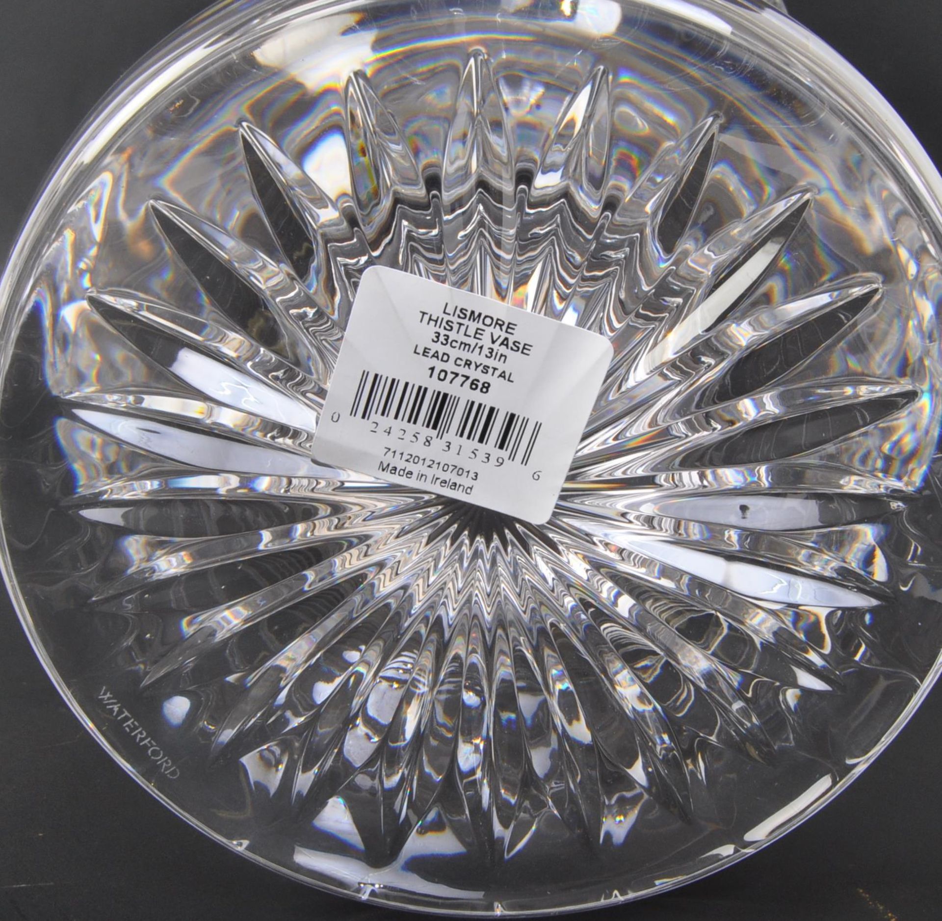 WATERFORD CRYSTAL LISMORE THISTLE GLASS VASE - NOS - Image 5 of 5