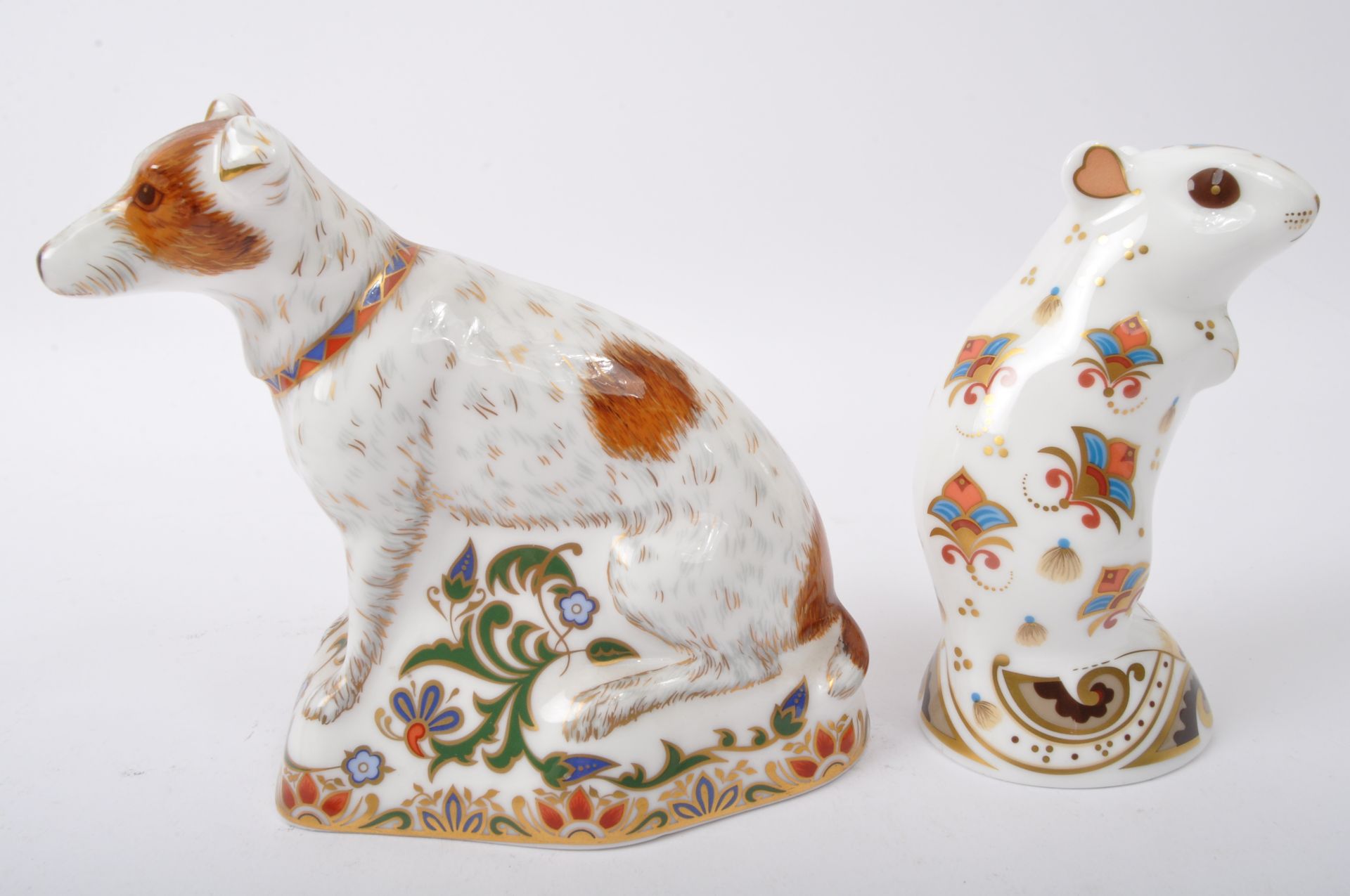 ROYAL CROWN DERBY - TWO VINTAGE JACK RUSSEL & GERBIL FIGURES - Image 3 of 6