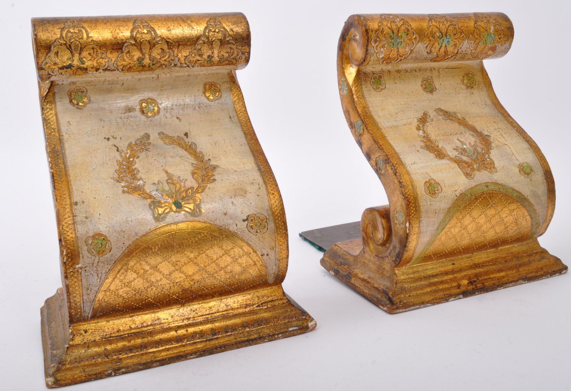 PAIR OF VINTAGE ITALIAN GILDED BOOKDENDS - Image 2 of 5