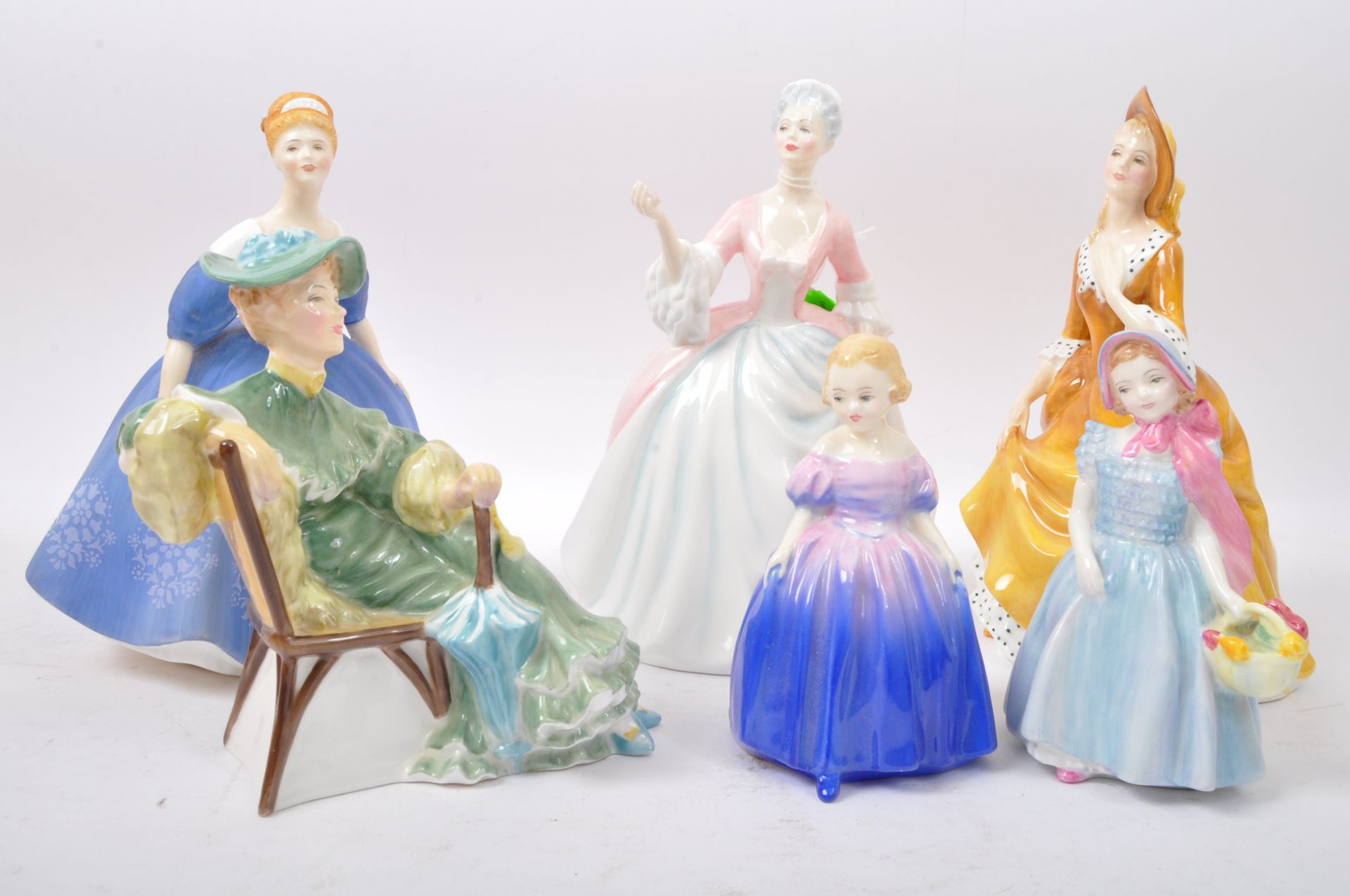 ASSORTMENT OF VINTAGE ROYAL DOULTON BONE CHINA FIGURES - Image 2 of 6