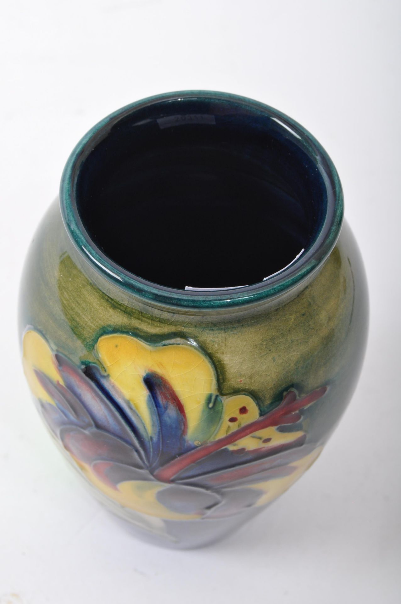 MOORCROFT GREEN POTTERY - 20TH CENTURY MINIATURE VASE - Image 4 of 5