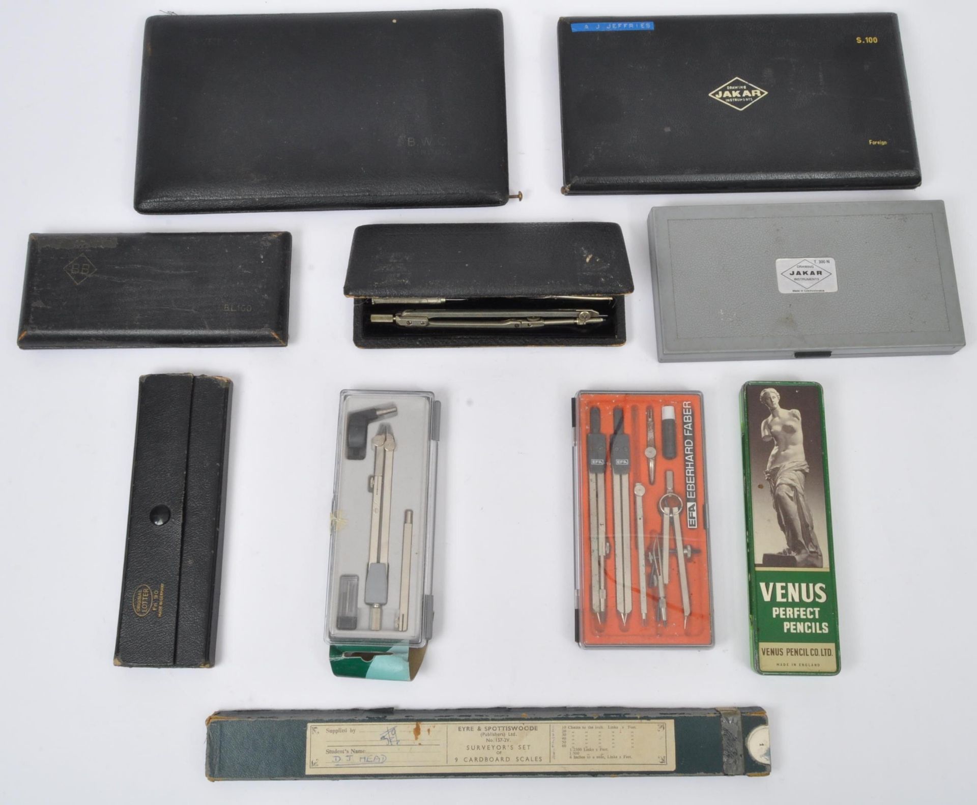 ASSORTMENT OF EARLY 20TH CENTUTRY & LATER DRAUGHTSMANS TOOLS - Image 2 of 5