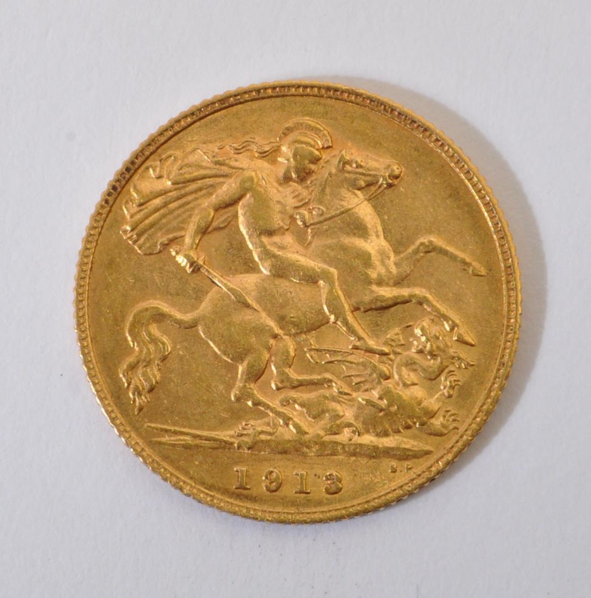 KING GEORGE V 1913 22CT GOLD HALF SOVEREIGN - Image 2 of 2