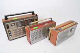 THREE RETRO VINTAGE RADIO RECEIVERS - SELENA & PERDIO