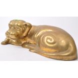 VINTAGE BRASS DECORATIVE SCULPTURE OF BULLDOG