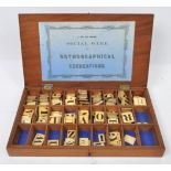 VICTORIAN ORTHOGRAPHICAL RECREATIONS SET IN WOODEN BOX