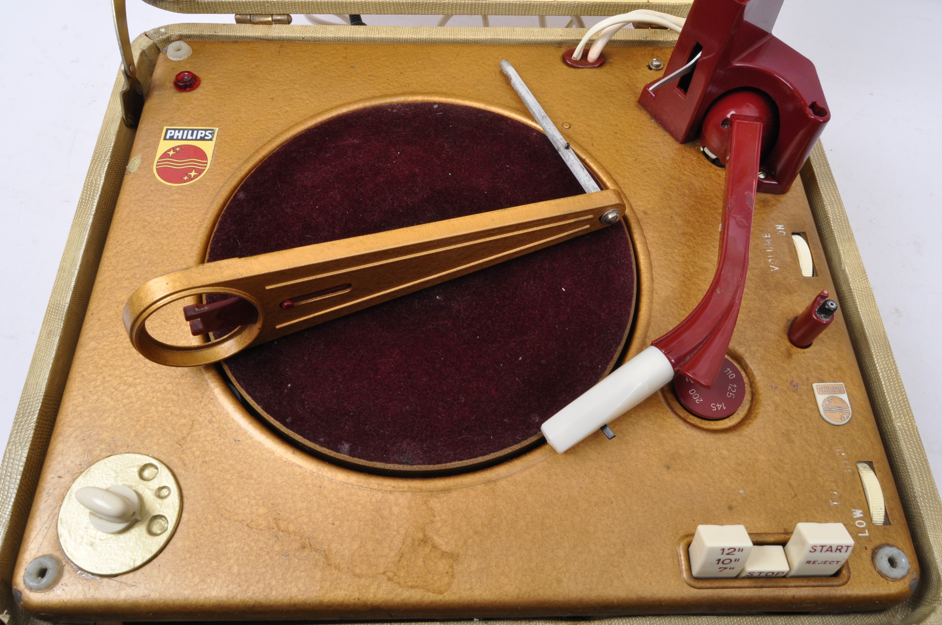 TWO RETRO VINTAGE PHILIPS 'DISC JOCKEY' RECORD PLAYERS - Image 6 of 6
