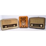 THREE RETRO VINTAGE VALVE RADIOS - STEEPLETONE & GRAETZ