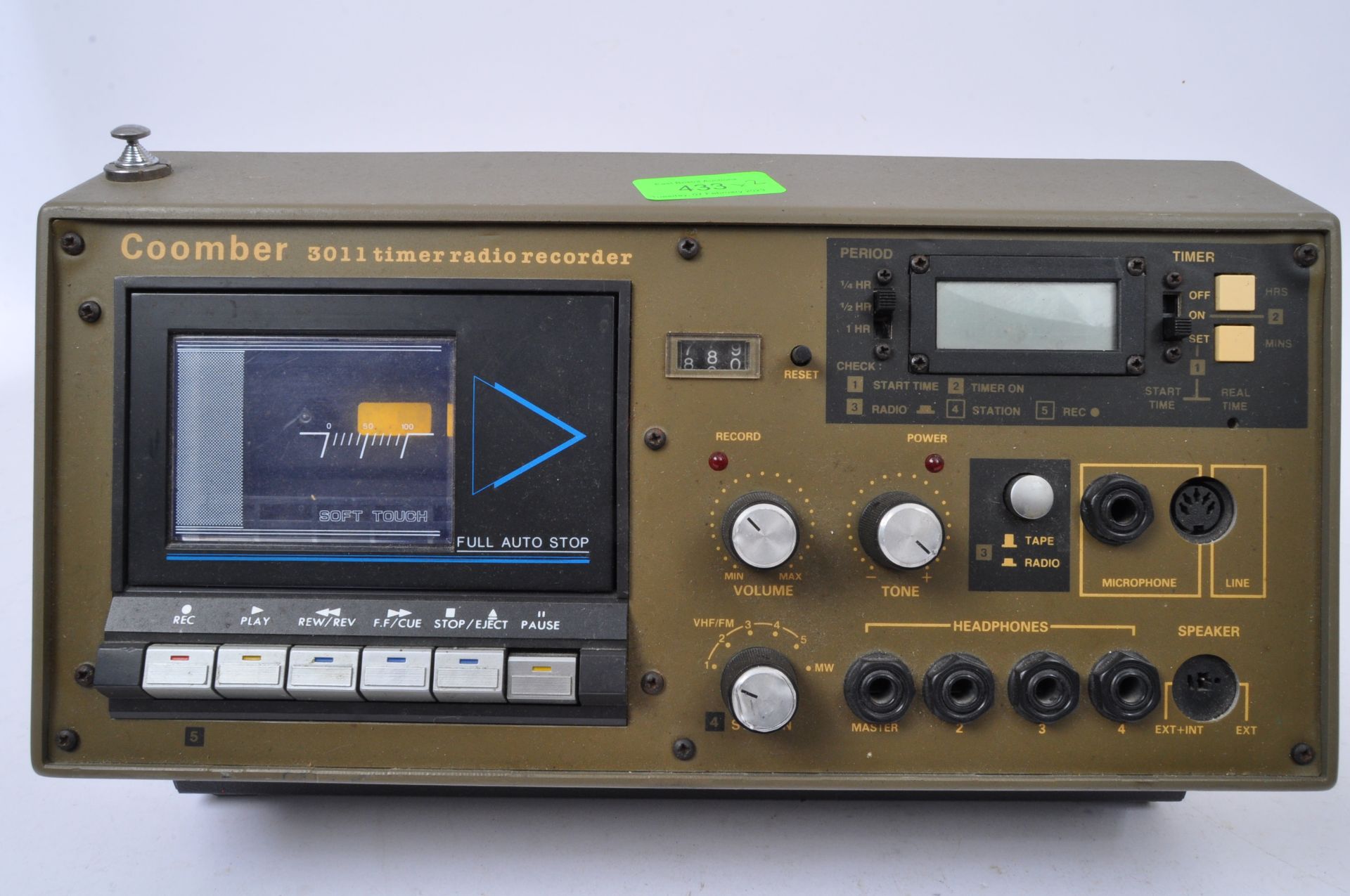 VINTAGE COOMBER 3011 TIMER CASSETTE PLAYER T/W PYE MKII RECEIVER - Image 2 of 5