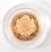 ELIZABETH II 22CT GOLD HALF SOVEREIGN 1489-1989 ANNIVERSARY