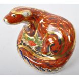 CROWN DERBY - OTTER - BONE CHINA PAPERWEIGHT