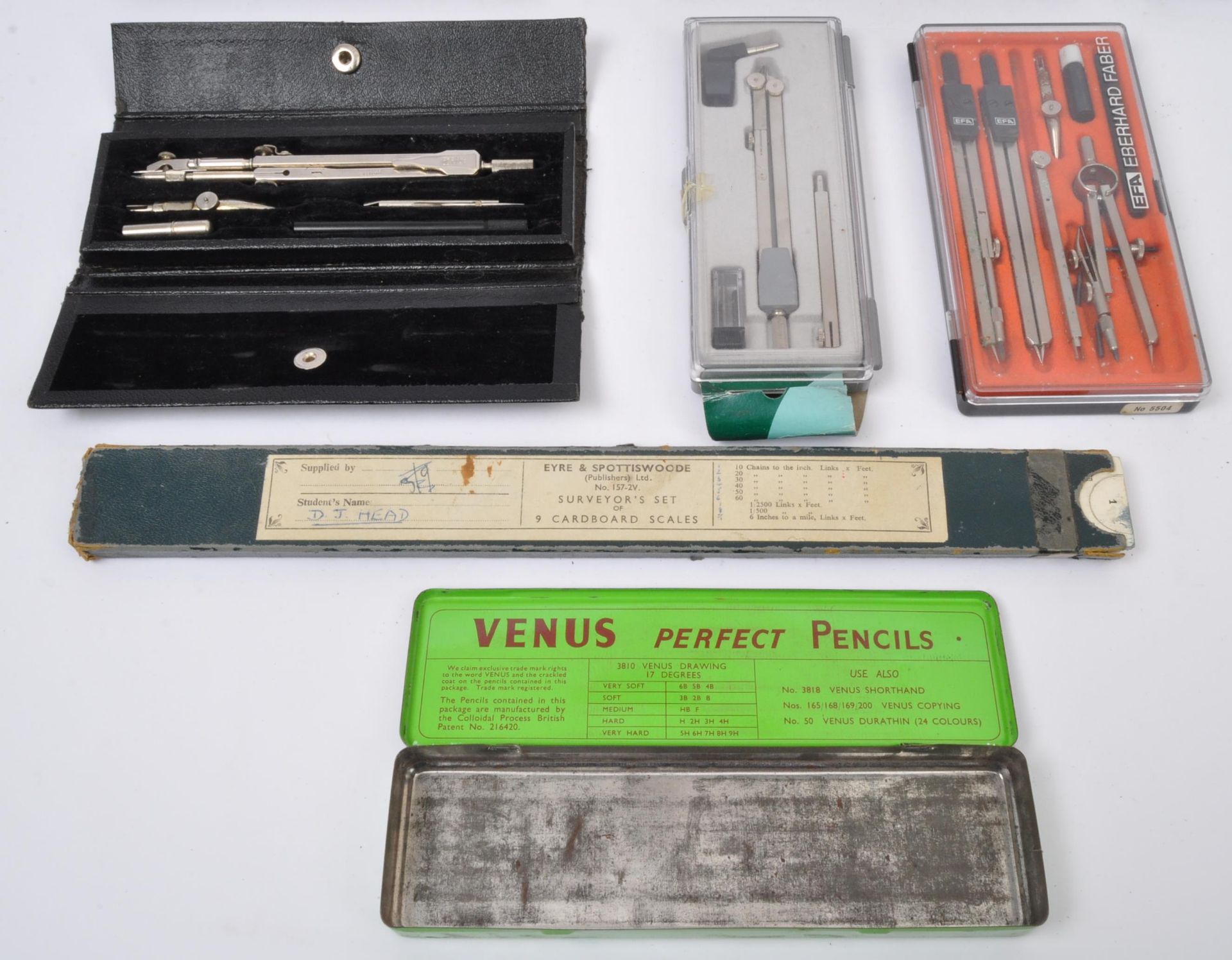 ASSORTMENT OF EARLY 20TH CENTUTRY & LATER DRAUGHTSMANS TOOLS - Image 3 of 5