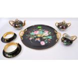 19TH CENTURY FRENCH PORCELAIN CABARET TEA SET FOR TWO
