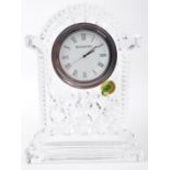 WATERFORD CRYSTAL GLASS NOS MANTEL CLOCK