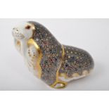 ROYAL CROWN DERBY - PAPBOX RUSSIAN WALRUS - PAPERWEIGHT