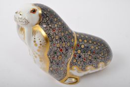 ROYAL CROWN DERBY - PAPBOX RUSSIAN WALRUS - PAPERWEIGHT