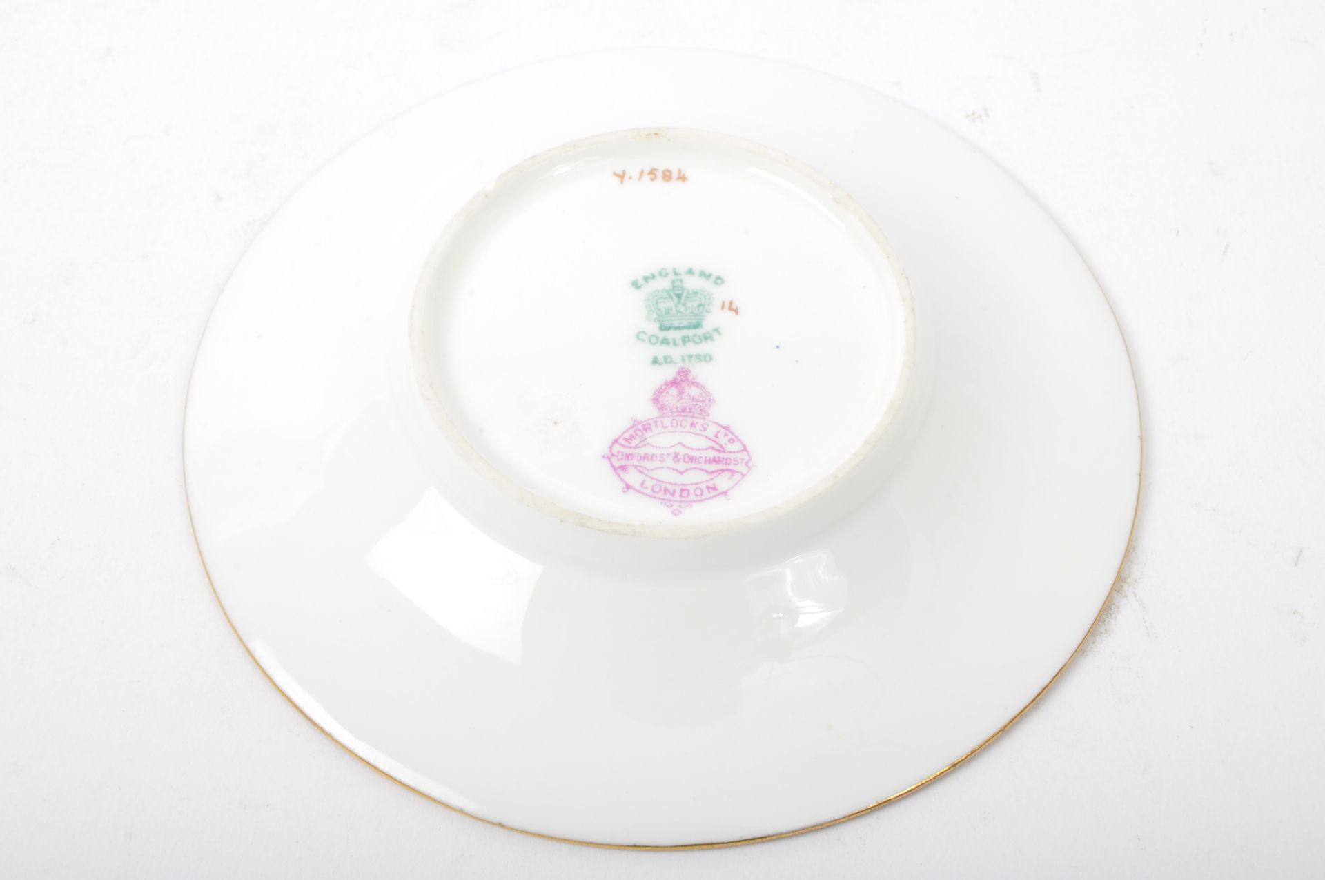 EARLY 20TH CENTURY COALPORT DEMITASSE CHOCOLATE CUP & SAUCER - Image 4 of 5