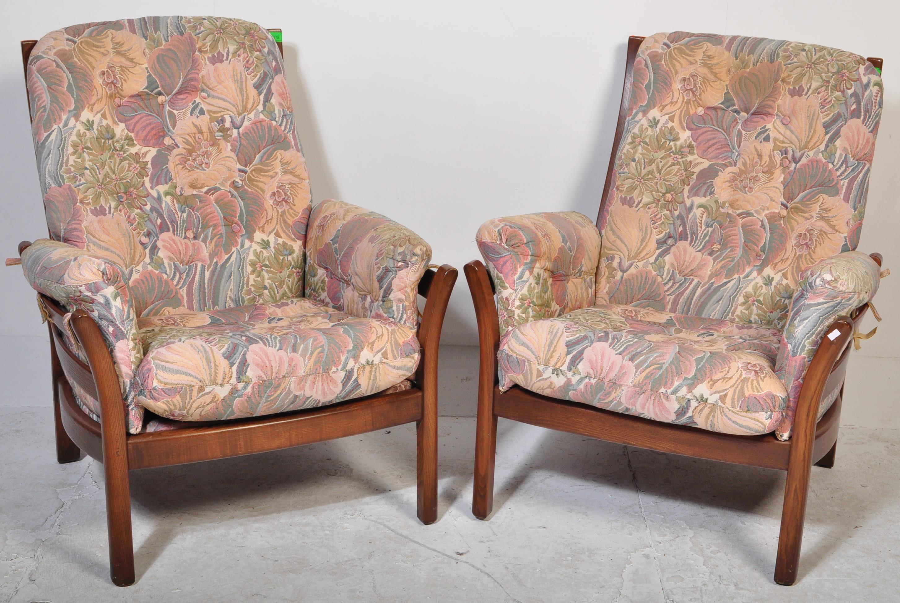 ERCOL RENAISSANCE ARMCHAIRS AND SOFA - THREE PIECE SUITE - Image 4 of 6