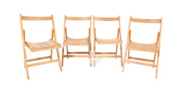 SET OF FOUR VINTAGE WOODEN FOLDING CHAIRS