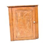 VICTORIAN PINE WOOD WALL HANGING SINGLE DOOR CUPBOARD