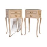 PAIR OF FRENCH LOUIS XV STYLE BEDSIDE CABINETS TABLES