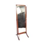 EARLY 20TH CENTURY MAHOGANY CHEVAL MIRROR