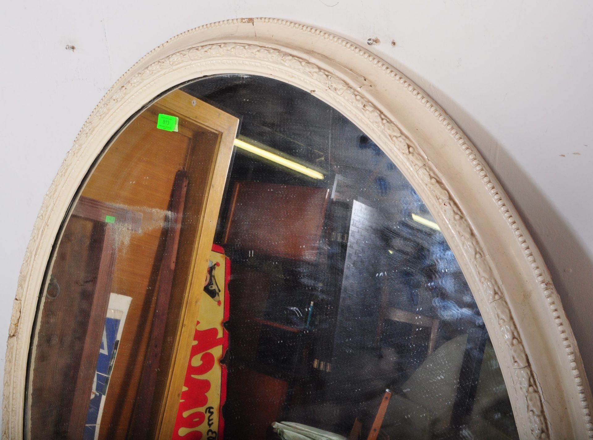 19TH CENTURY VICTORIAN OVER MANTEL WALL MIRROR - Image 3 of 6